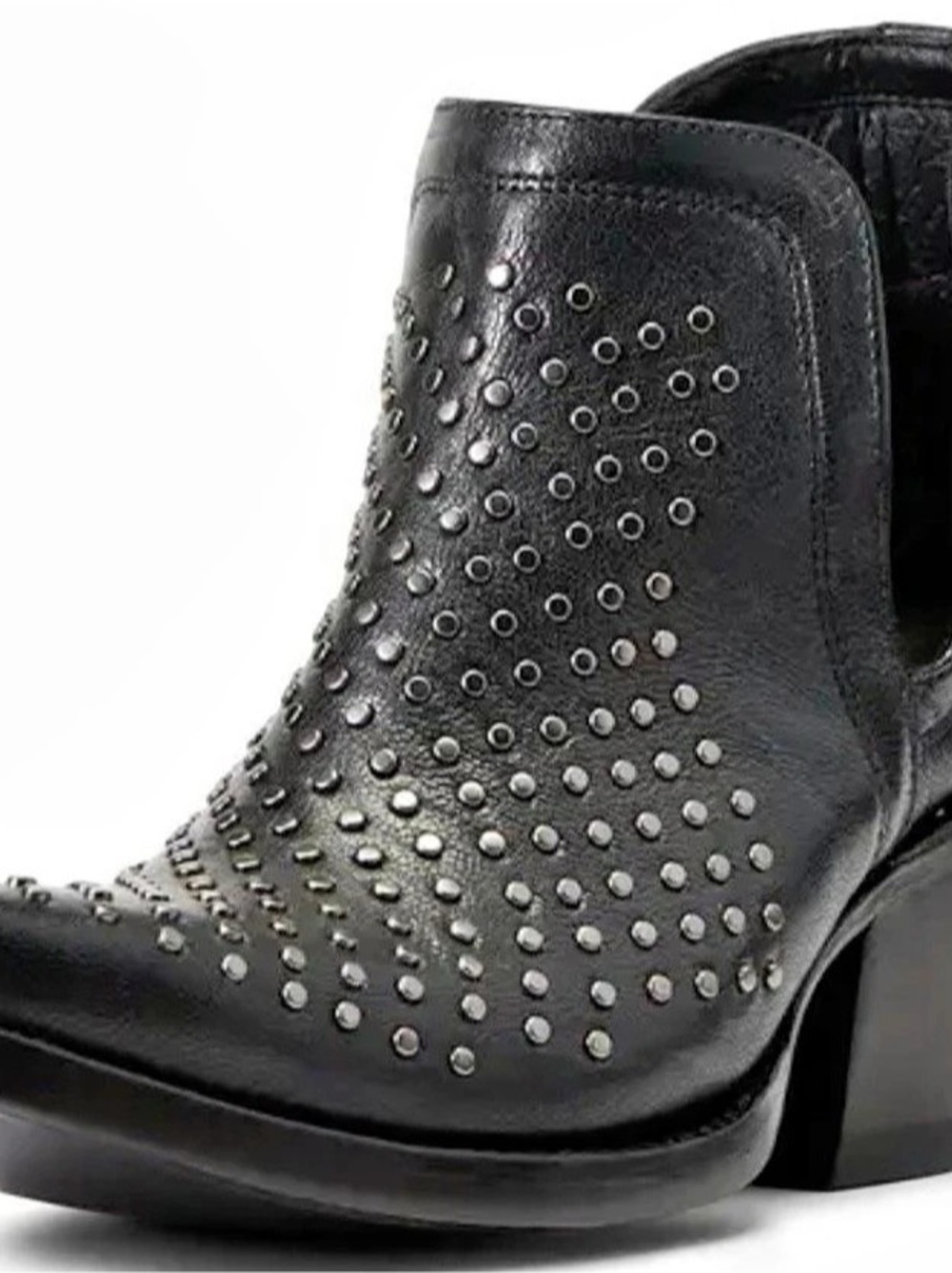 Ariat Dixon Studded Western Bootie Black Ankle Boots